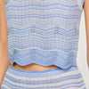 Davi Decorative Knit Crop Top Sky Blue