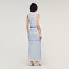 Davi Decorative Knit Crop Top Sky Blue