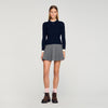Gassin Layered Effect Wool Blend Jumper Navy Blue