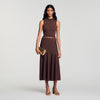 Giovi Cropped sheer effect jumper Brown