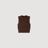 Giovi Cropped sheer effect jumper Brown