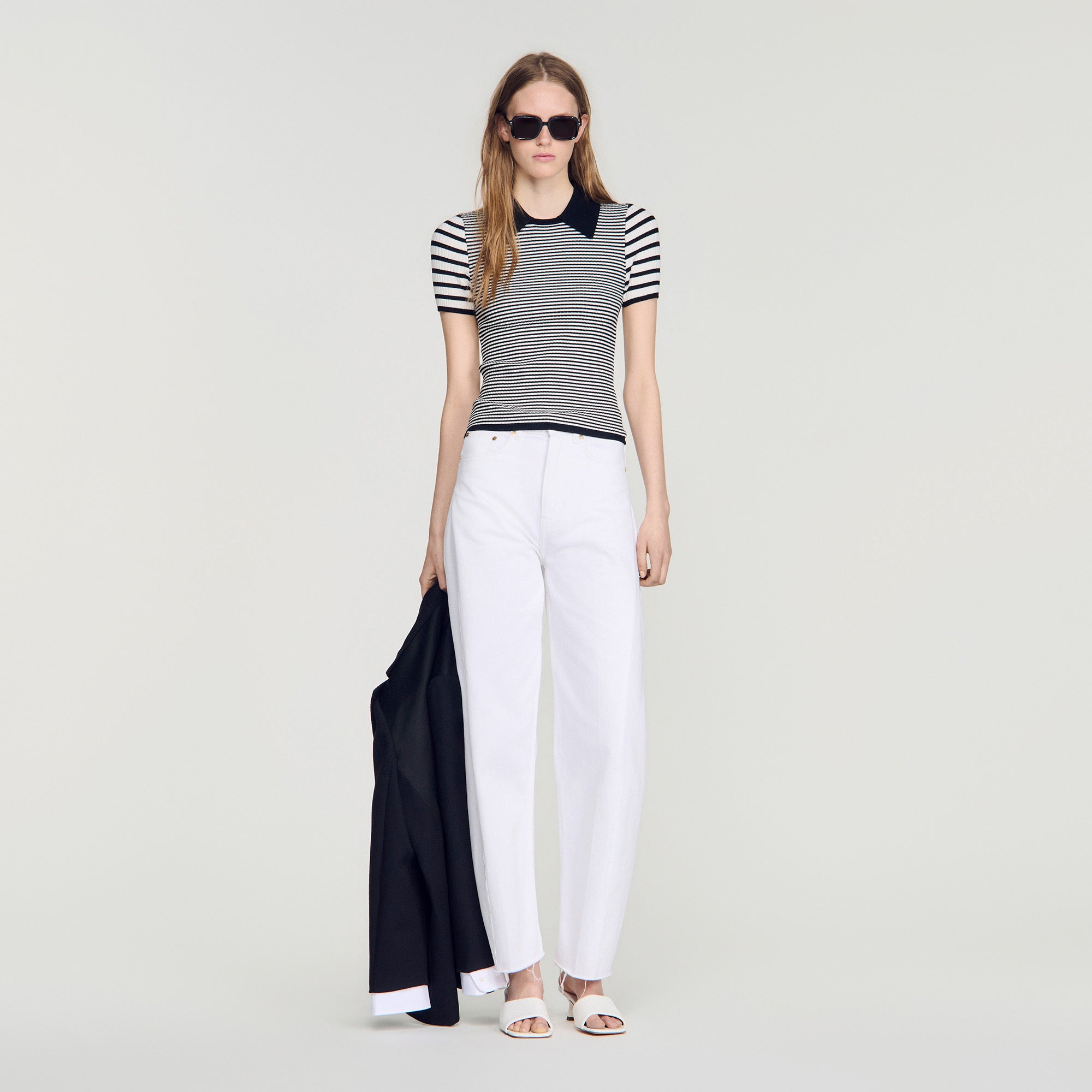 Ludo  Knit Jumper Black / Ecru