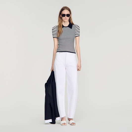 Ludo  Knit Jumper Black / Ecru
