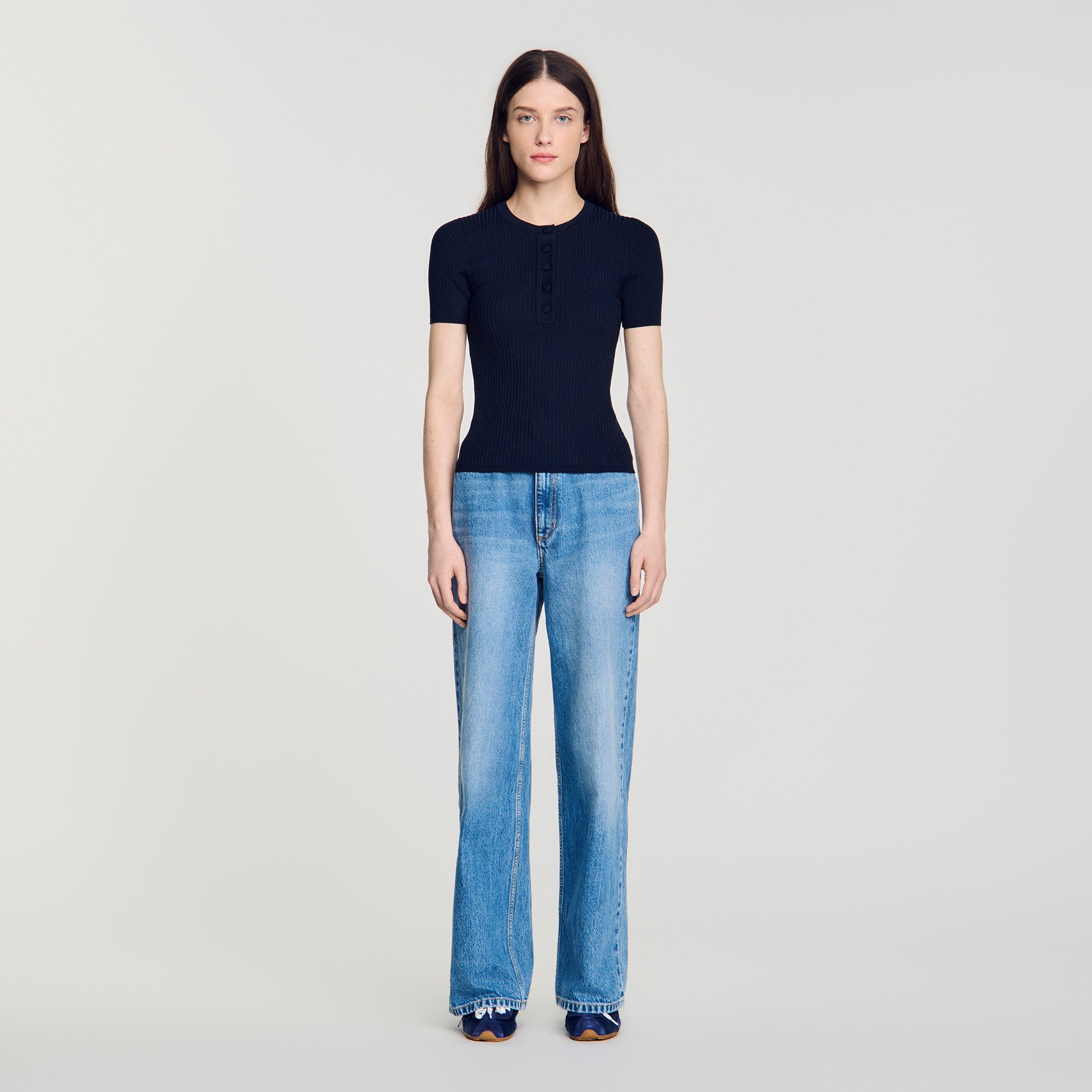 Ingrid  Knit Jumper Navy Blue
