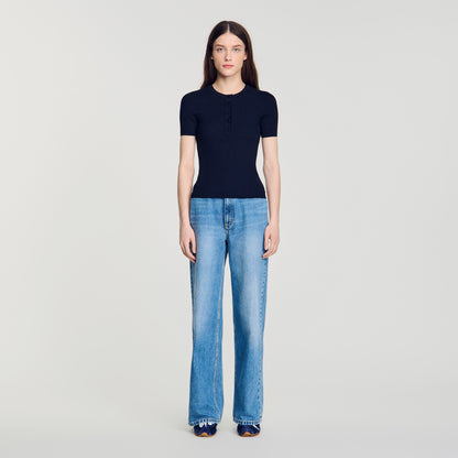 Ingrid  Knit Jumper Navy Blue