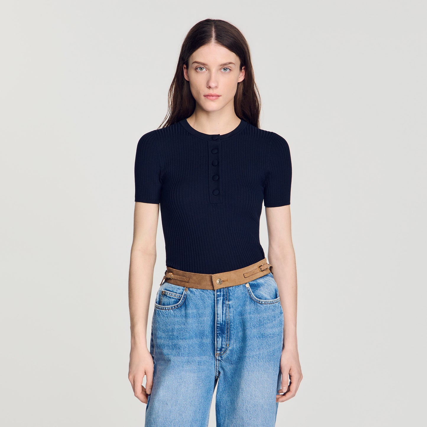 Ingrid  Knit Jumper Navy Blue