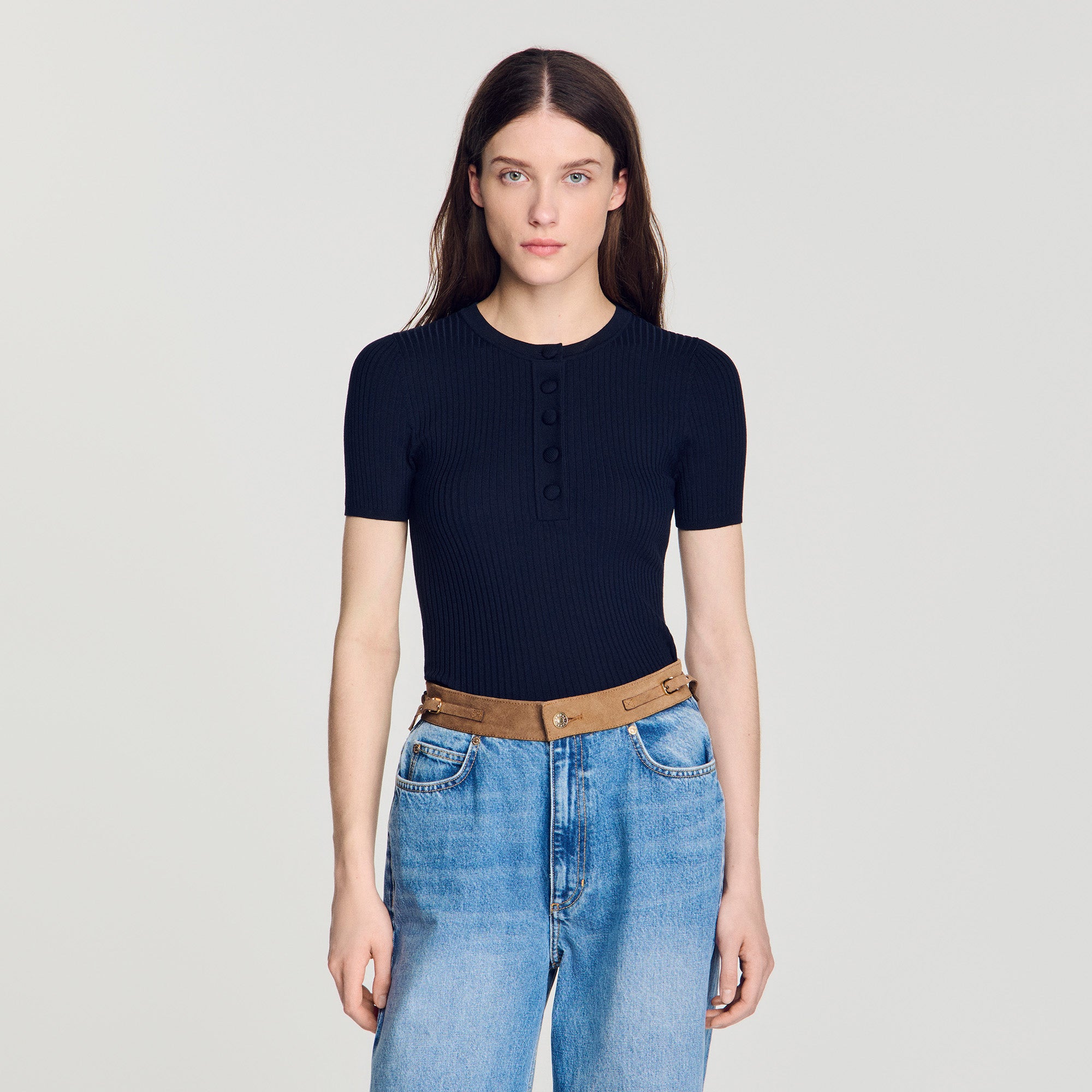 Ingrid  Knit Jumper Navy Blue