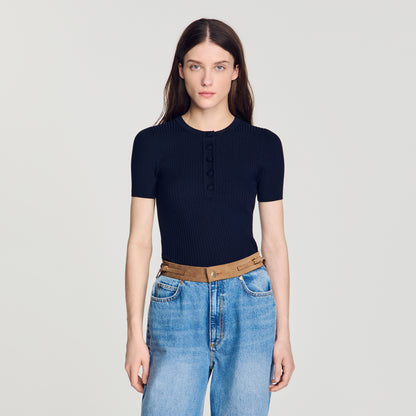 Ingrid  Knit Jumper Navy Blue