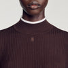 Cole Ribbed roll-neck jumper Brown