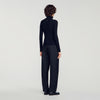 Lana Ruffled roll-neck wool jumper Black