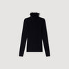 Lana Ruffled roll-neck wool jumper Black