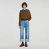 Sloane 2-in-1 wool and cashmere jumper Camel