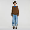 Sloane 2-in-1 wool and cashmere jumper Camel