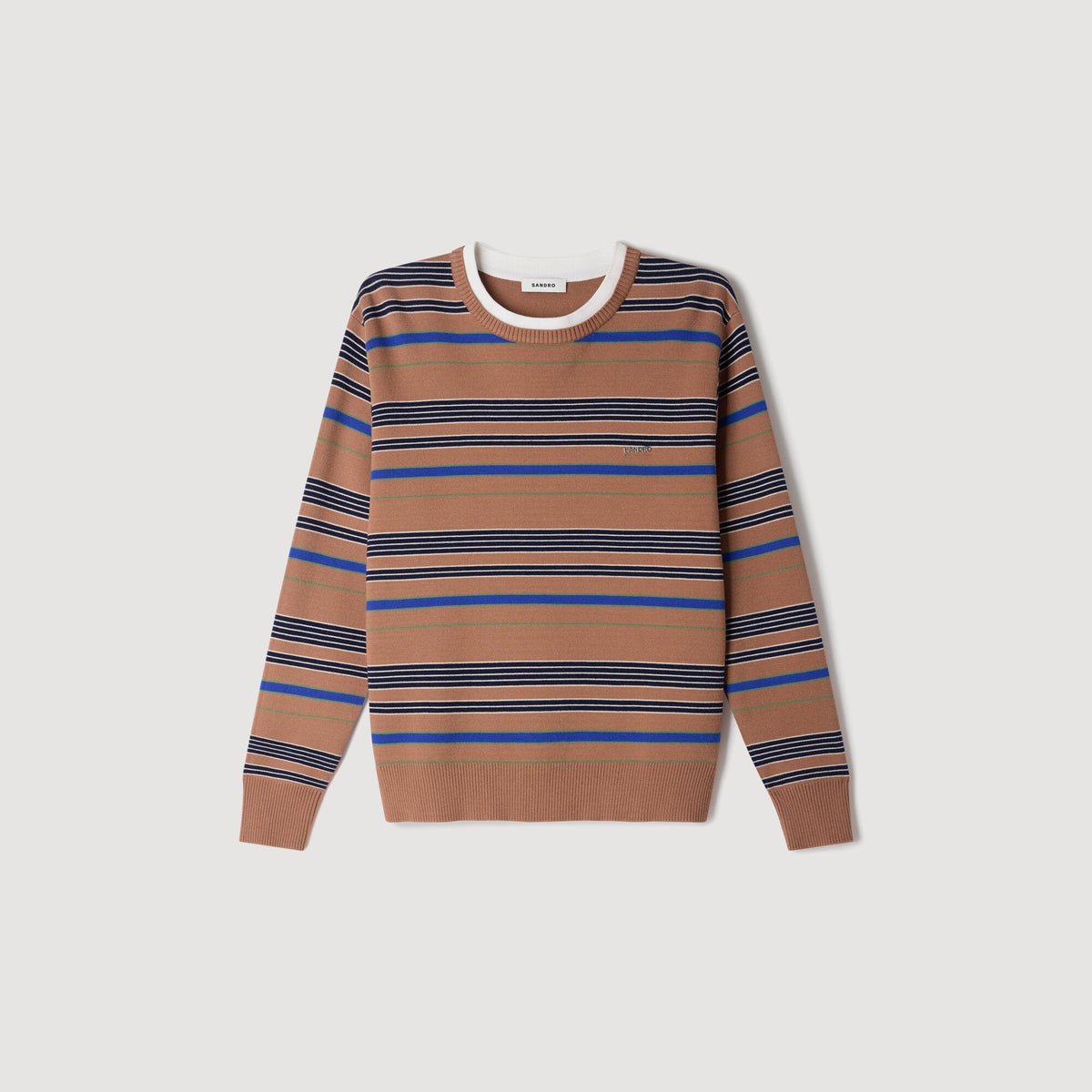 Piper Layered Effect Striped Jumper Camel