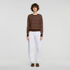 Mabel Striped wool jumper Brown