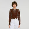 Mabel Striped wool jumper Brown