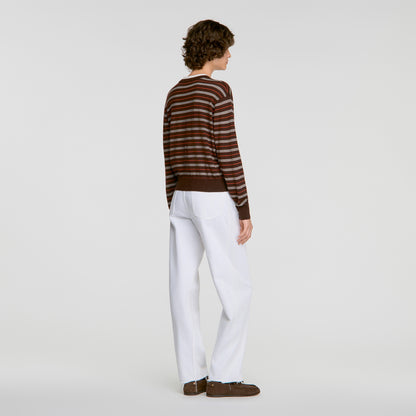 Mabel Striped wool jumper Brown