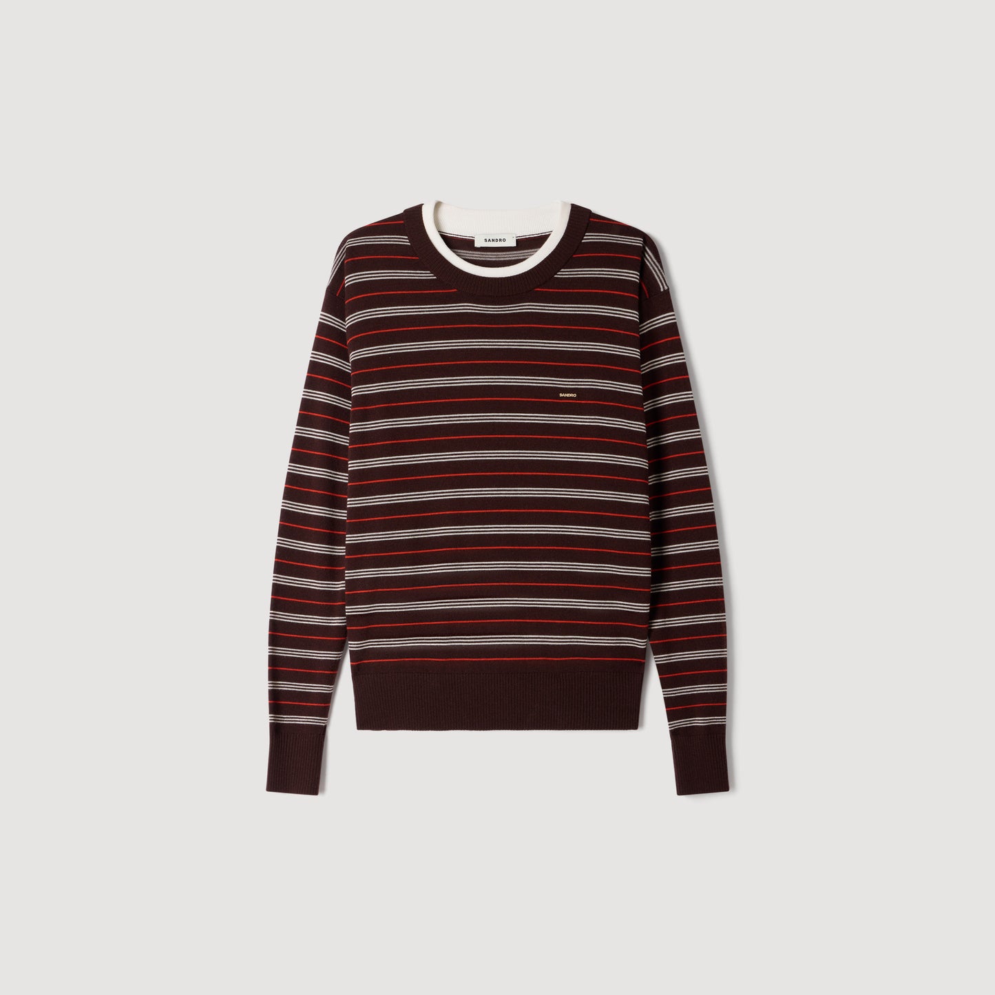 Mabel Striped wool jumper Brown