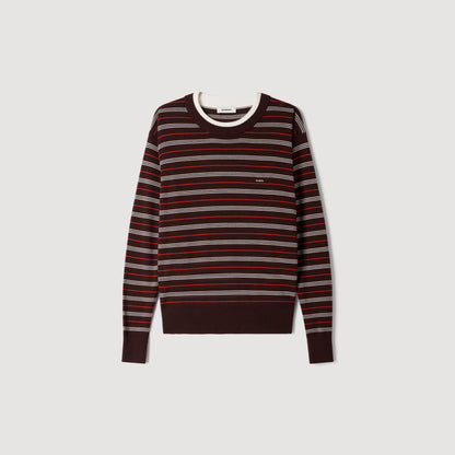 Mabel Striped wool jumper Brown