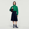 Eline Roll-Neck Cable Knit Jumper Green