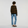 Wade Rhinestone Argyle jumper Black / Brown