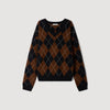 Wade Rhinestone Argyle jumper Black / Brown