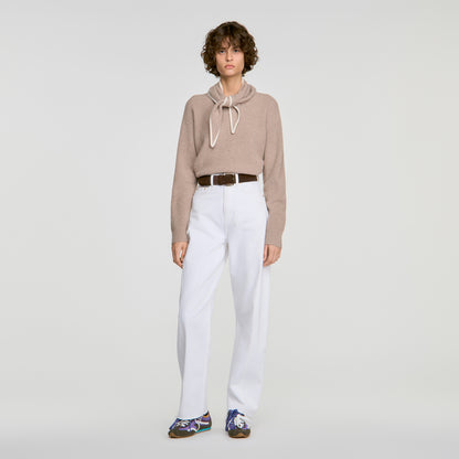 Amara 2-in-1 wool and cashmere jumper Taupe