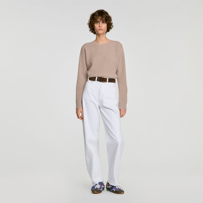 Amara 2-in-1 wool and cashmere jumper Taupe