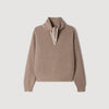 Amara 2-in-1 wool and cashmere jumper Taupe