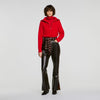 Arabella Zip-neck knit jumper Red