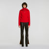 Arabella Zip-neck knit jumper Red