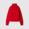 Arabella Zip-neck knit jumper Red