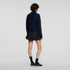 Mara Wool And Cashmere Half-Zip Jumper Navy Blue