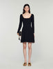 Short Velvet Dress Black