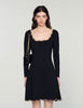 Short Velvet Dress Black