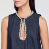 Short Rhinestone Dress Deep Blu