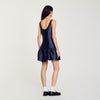 Short Satin Dress Midnight Blue