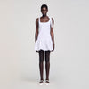 Lolita Dual-Material Short Dress White