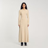 Cable Knit Maxi Dress Beige
