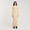 Knit Maxi Dress Beige