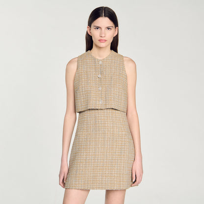 Tweed Dress Camel