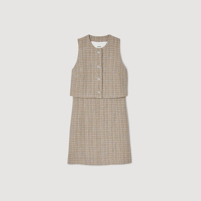 Tweed Dress Camel