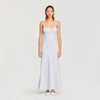Stripy Maxi Dress With Straps Blue / Ecru
