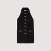 Peter Pan Collar Short Dress Black