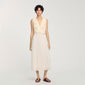 Montaigne Pleated Maxi Dress Ecru