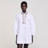 Moana Short Dress With Lace Detail White