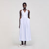 Sidonie Long Striped Dress Ciel / Blanc