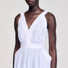 Sidonie Long Striped Dress Ciel / Blanc