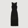 Fringed Knit Dress Black