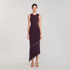 Swann Fringed And Beaded Maxi Dress Brown